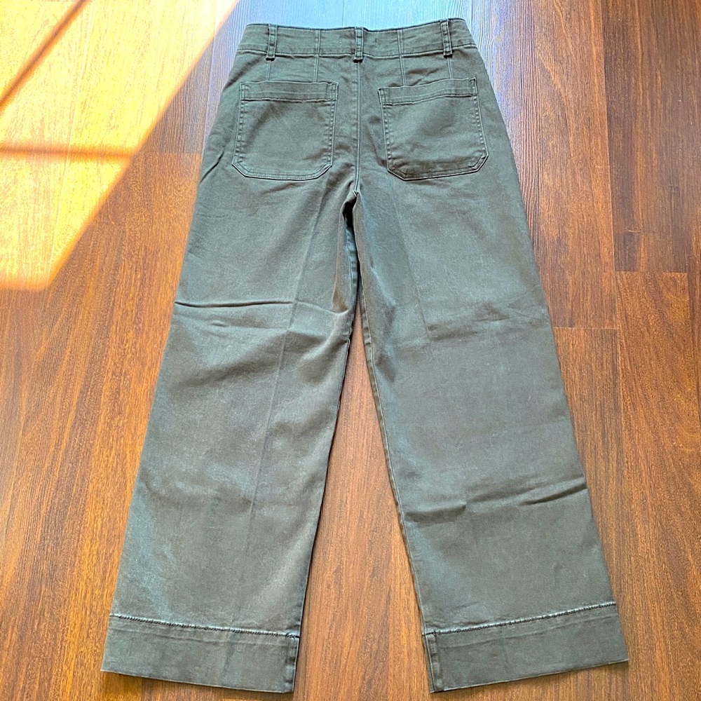Women's Olive Wide-Leg Pants - Picture 5 of 6
